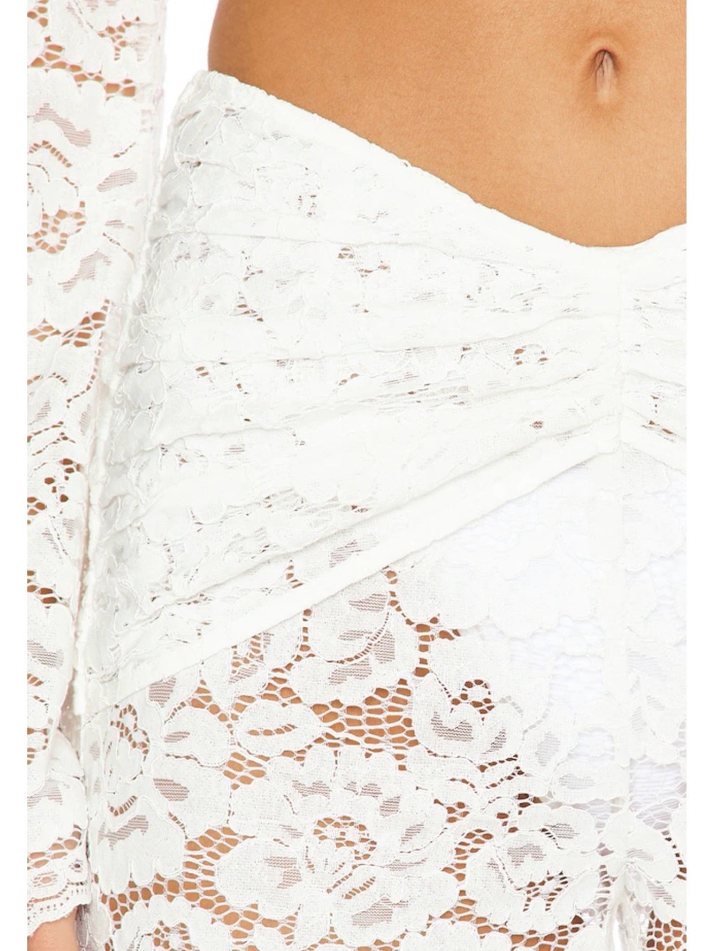 Shani Shemer Women's White Lace Straight Leg Madison Pants - Picture 5 of 7